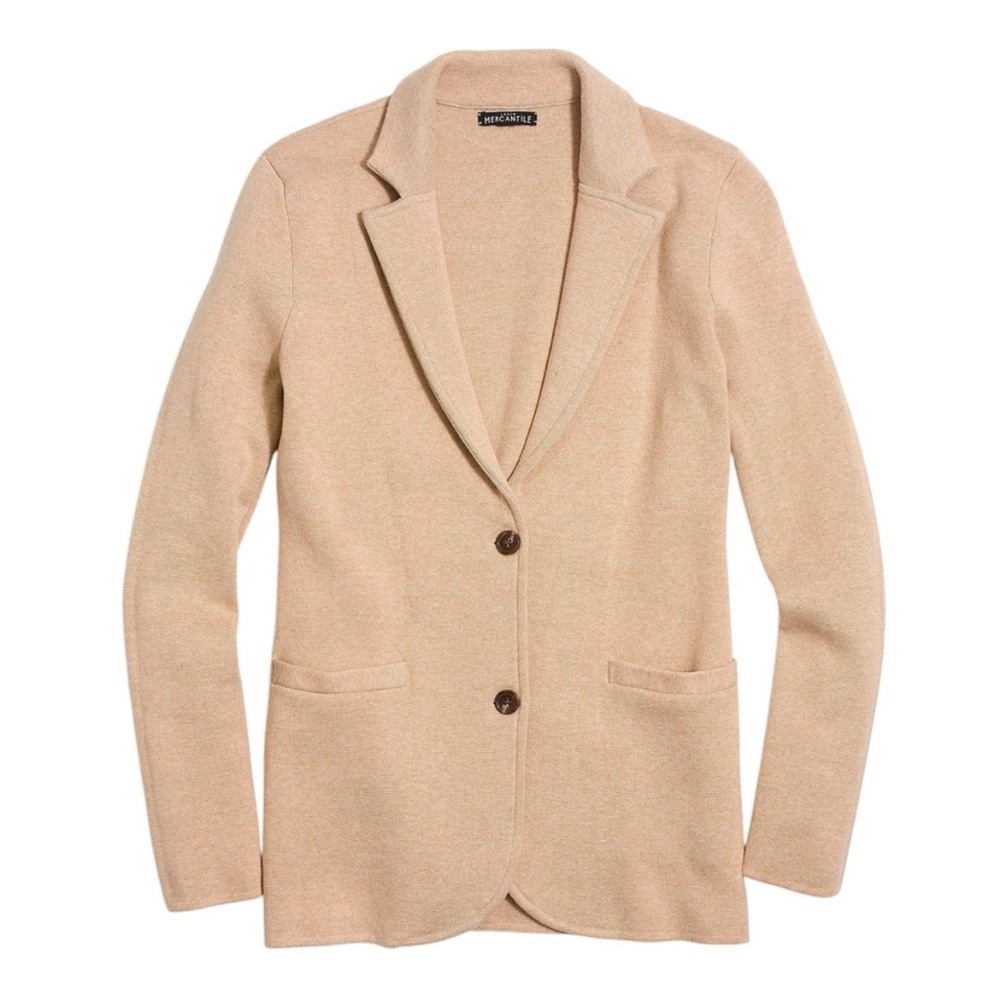 Jcrew knit sweater blazer in oatmeal color sz Small